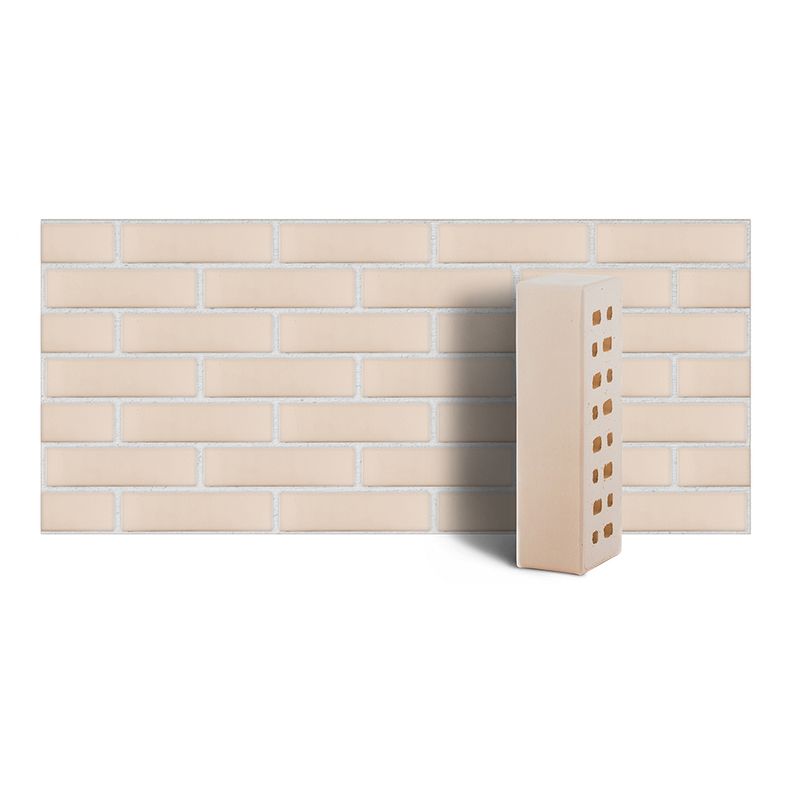 Кирпич лицевой ЛСР клинкер «Неаполь» белый береста