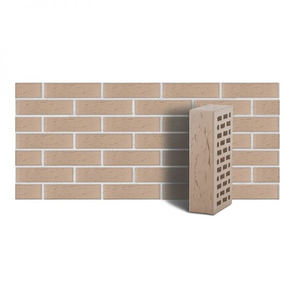 Кирпич лицевой ЛСР светло-серый рустик одинарный