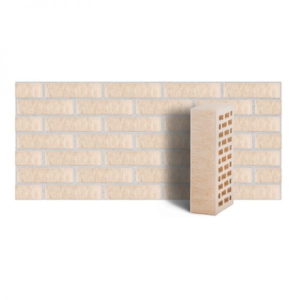 Кирпич лицевой ЛСР белый тростник одинарный