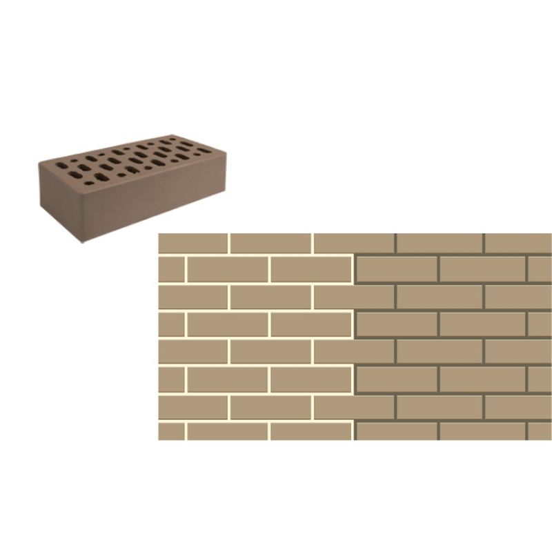 Кирпич лицевой НКЗ «Бежевый'(Сафари) гладкий утолщенный