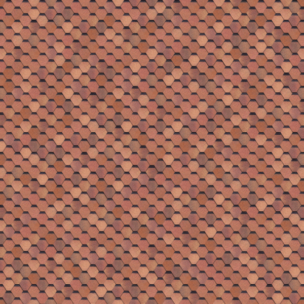 Гибкая черепица Shinglas Classic Quadrille Соната Красно-коричневый