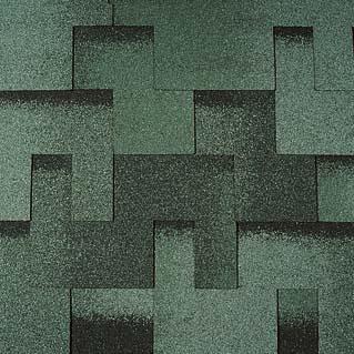 Гибкая черепица Tegola Nordland Альпин Зеленый с отливом