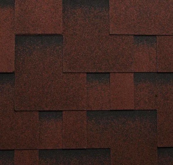 Гибкая черепица Katepal Super Rocky Красный (гранит)