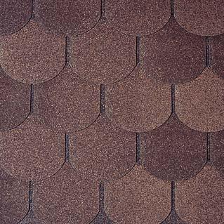 Гибкая черепица Tegola Nordland Антик Коричневый с отливом