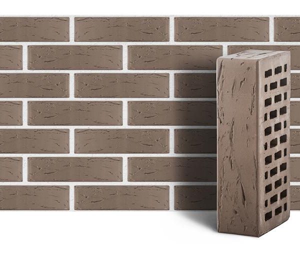 Кирпич лицевой ЛСР серый рустик