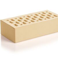 Кирпич лицевой клинкерный одинарный Магма Белый топаз антик