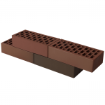 Кирпич лицевой BRAER Баварская кладка Бордо гладкий одинарный М-150