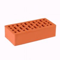 Кирпич лицевой Гжельский одинарный М175-200 F100, коричневый. гладкий