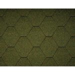 Гибкая черепица Icopal, Plano Natur шестигранник, без тени. Зеленый