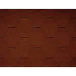 Гибкая черепица Icopal, Plano Natur шестигранник, без тени. Красный