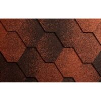 Гибкая черепица Icopal, Plano Antiquе шестигранник, пестрый. Зеленый