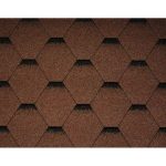 Гибкая черепица Icopal, PlanoTema шестигранник, с тенью. Коричневый