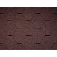 Гибкая черепица Icopal, Plano Natur шестигранник, без тени. Красный