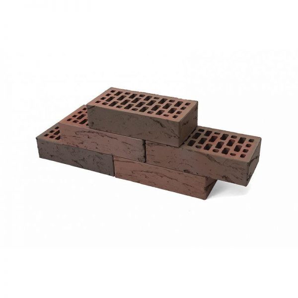 Кирпич лицевой BRAER Баварская кладка Бордо Кора дуба одинарный М-150