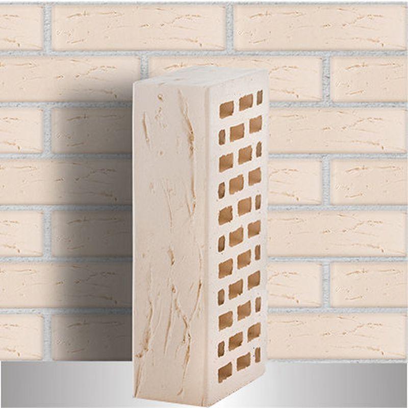 Кирпич облицовочный ЛСР, белый, тростник, 1НФ