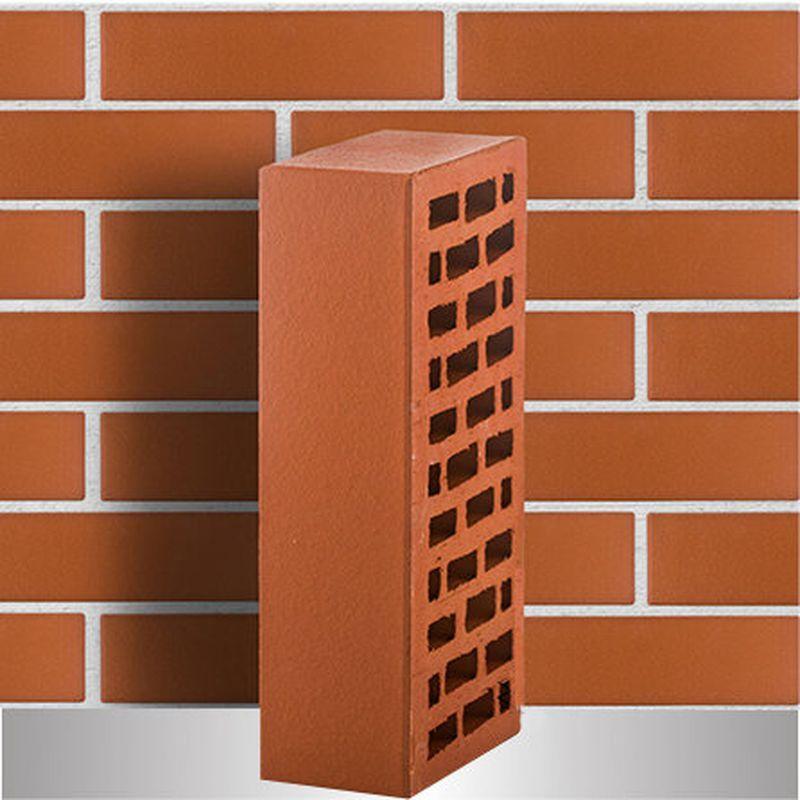 Кирпич облицовочный ЛСР, коричневый, гладкий, 1НФ