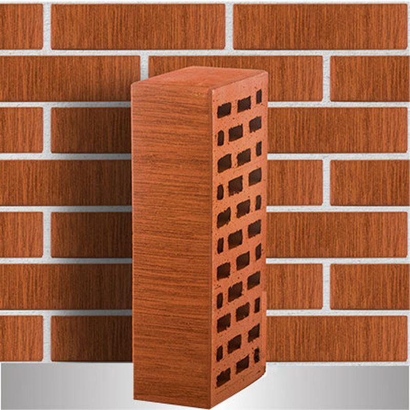 Кирпич облицовочный ЛСР, красный, Рустик, 1НФ