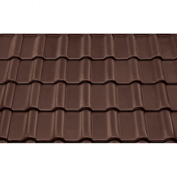 Керамическая рядовая черепица BRAAS Рубин 9V темно-коричневый ангоб
