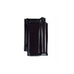 Керамическая рядовая черепица BRAAS Топаз 13V глубокий черный глазурь