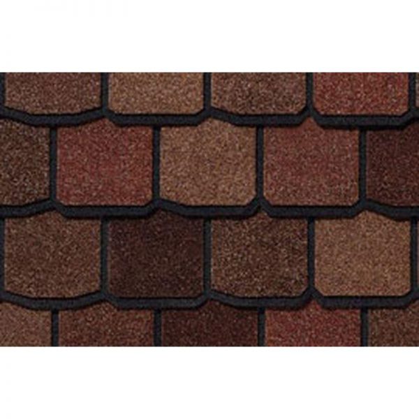 Гибкая черепица Certain Teed, Highland Slate, однослойный четырехлепестковый шинглз. Venetian Red