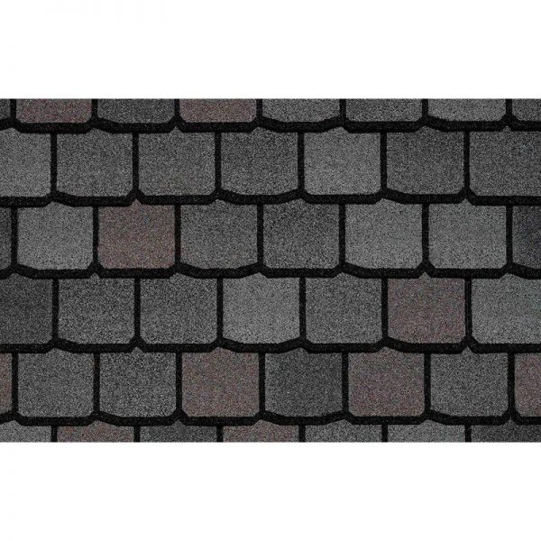 Гибкая черепица Certain Teed, Highland Slate, однослойный четырехлепестковый шинглз. New England Slate