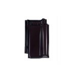 Керамическая рядовая черепица BRAAS Рубин 13V глубокий черный глазурь