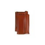 Керамическая рядовая черепица BRAAS Рубин 13V каштан глазурь