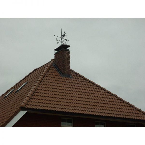 Цементно-песчаная рядовая черепица BRAAS Франкфуртская темно-коричневая