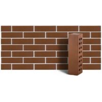 Клинкер фасадный ЛСР М300 темно-красный Эдинбург тростник 250х85х65 0.7 НФ