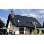 Цементно-песчаная черепица Baltic Tile рядовая Sea Wave черный