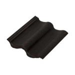 Цементно-песчаная черепица Baltic Tile рядовая Sea Wave черный