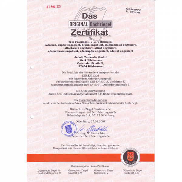 Черепица керамическая Jacobi J11 благородный чёрный