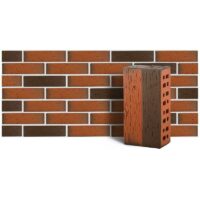 Клинкер фасадный ЛСР М300 красный флешинг Ноттингем гладкий 250х85х65 0.7 НФ