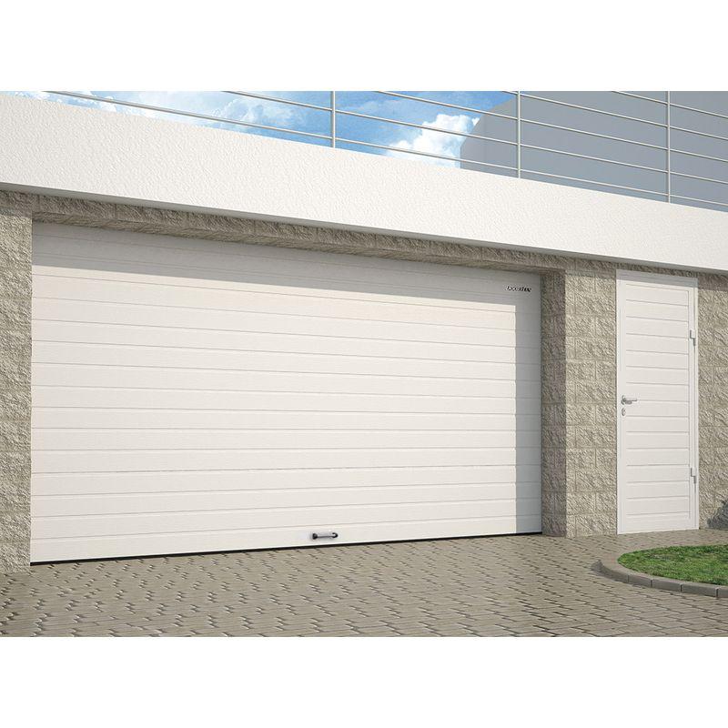 Гаражные секционные ворота из алюминиевых сэндвич-панелей с пружинами растяжения RSD01LUX