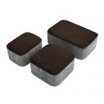 Плитка тротуарная бетонная Зенит Черноземье «Старый Город» 3 камня 60мм коричневый