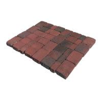 Плитка тротуарная бетонная Зенит Черноземье «Рустика» состаренная 60мм color-mix «Золотая осень»