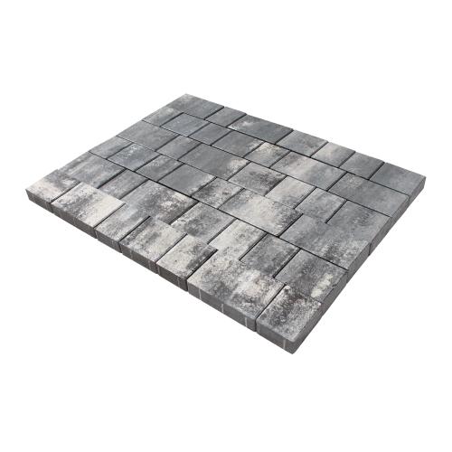 Плитка тротуарная бетонная Зенит Черноземье «Европа» 40мм color-mix «Грей»