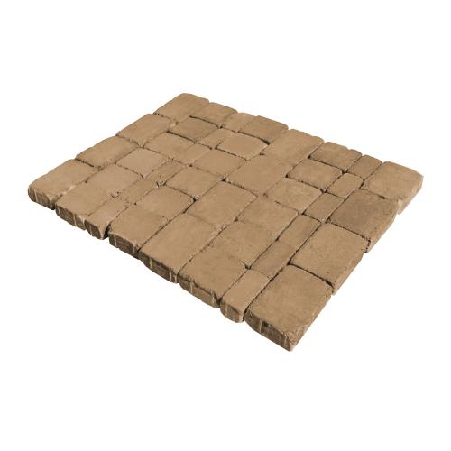 Плитка тротуарная бетонная Зенит Черноземье «Рустика» состаренная 60мм color-mix «Золотая осень»