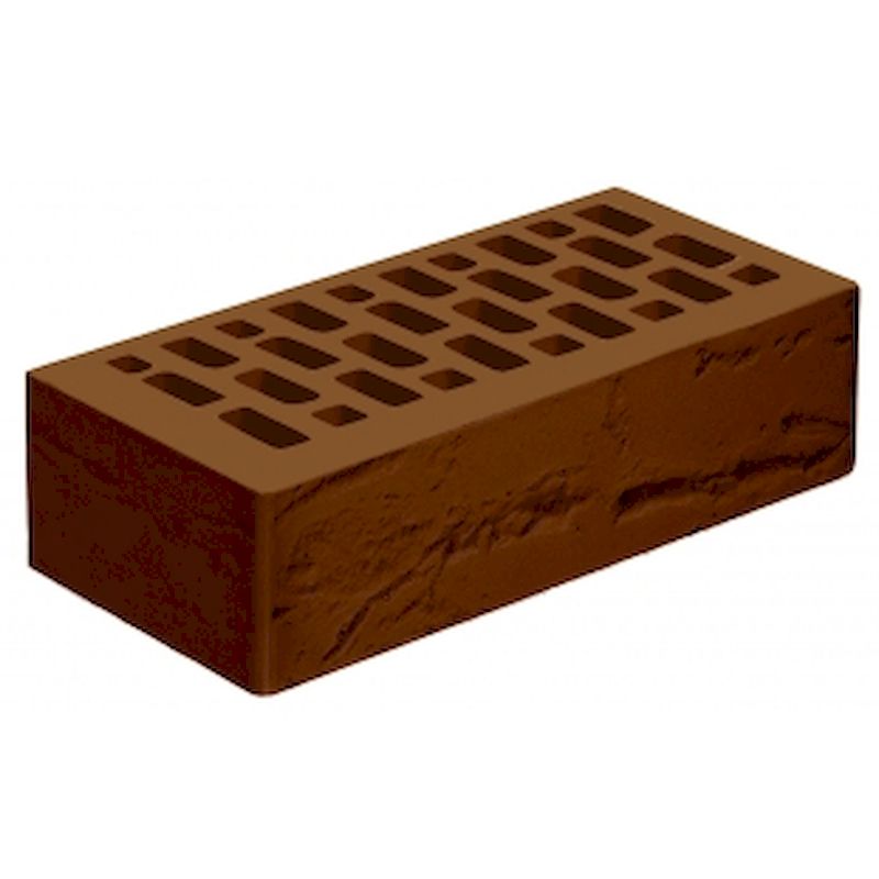 Кирпич облицовочный Голицынский КЗ М175 КОРИЧНЕВЫЙ гладкий 250Х120Х65 мм 1НФ