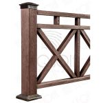 Перила Sequoia Evolution 3D WOOD 45х90х3000 BLACK