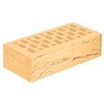 Кирпич облицовочный Голицынский КЗ М175 ЯНТАРЬ руст 250Х120Х65 мм 1НФ