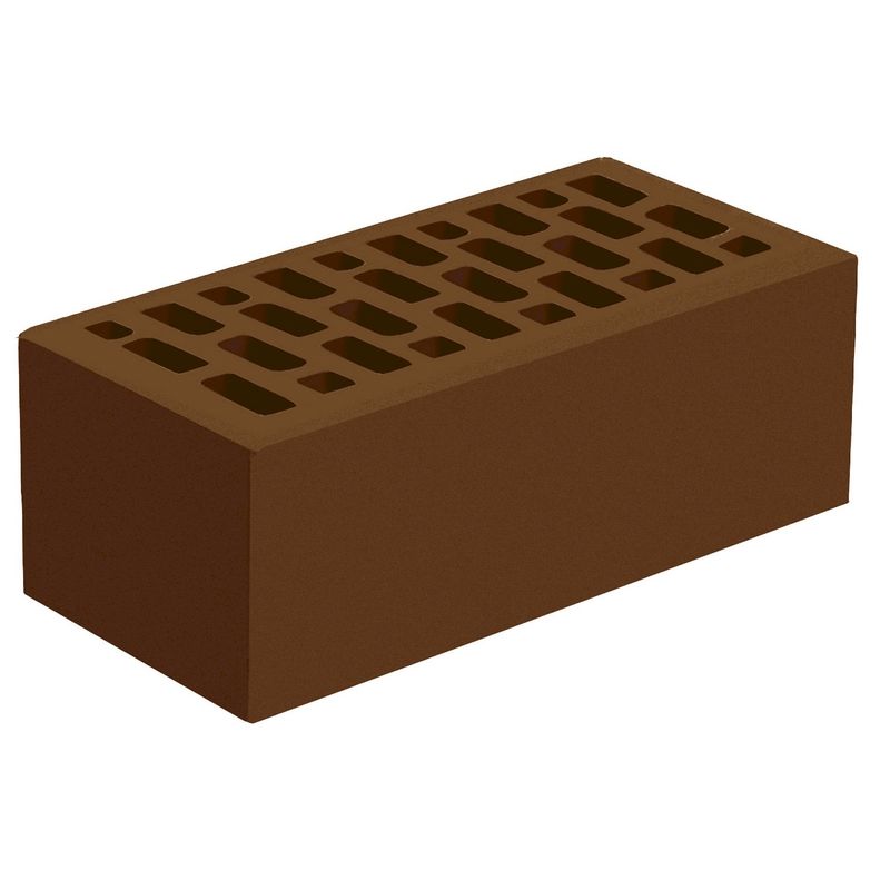 Кирпич облицовочный Голицынский КЗ М175 КОРИЧНЕВЫЙ Береста 250Х120Х65 мм 1НФ