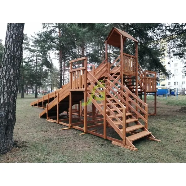 Зимняя деревянная горка ‘IgraGrad Snow Fox 12 м’ с двумя скатами Зимняя деревянная горка ‘IgraGrad Snow Fox 12 м’ с двумя скатами