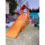 Заливная горка ‘IgraGrad Snow Fox Start с крышей’, скат 4 м