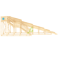 Зимняя горка ‘IgraGrad Snow Fox (Домик)’, скат 10 м, без окраски