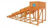 Детская деревянная зимняя горка ‘IgraGrad Snow Fox’, скат 5,9 м