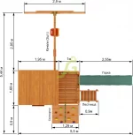 Детская деревянная площадка ‘IgraGrad Домик 2’