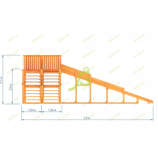 Зимняя горка ‘IgraGrad Snow Fox’, скат 5,9 м (мод.2) Зимняя горка ‘IgraGrad Snow Fox’, скат 5,9 м (мод.2)