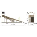 Зимняя горка ‘IgraGrad Snow Fox (Домик)’, скат 10 м, без окраски