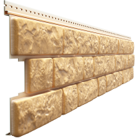 Сайдинг LUX под камень, ROCKY, арахис